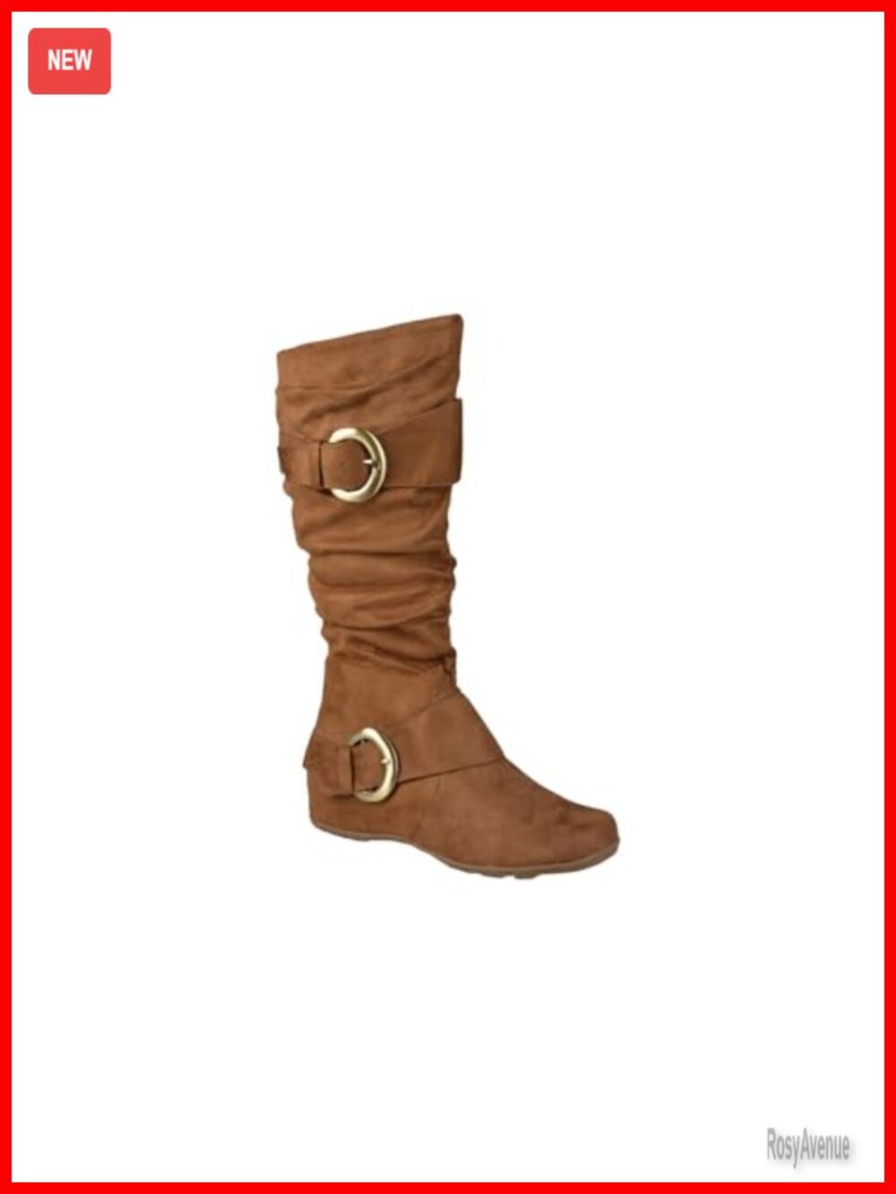 Faux Suede Mid-Calf Hidden Wedge Boots Round Toe Zip Closure